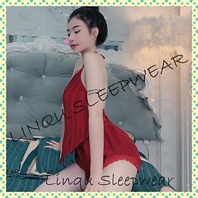 Đồ ngủ sexy lụa satin 2 dây mặc ngủ mát mẻ thoải mái vải mềm mại rũ nhẹ freesize từ 40-55kg
