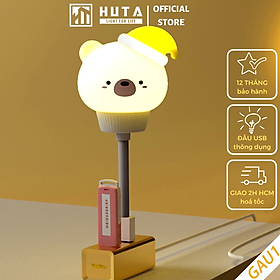 Mua Đèn Ngủ Gấu Mini HUTA Cute Dễ Thương  Đầu Cắm USB  Uốn Dẻo Tiện Lợi  Hình Thú Dễ Thương Ánh Sáng Vàng  An Toàn Cho Bé