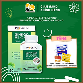 TPCN Progetic Ginkgo Biloba 750mg Tăng Cường Lưu Thông Máu Não Hộp 90 Viên Date 01.27