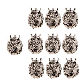10 Pieces Lion Head Pendants Bracelets Charms Jewelry DIY Accessories Craft