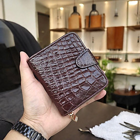 Ví nữ mini Da bụng cá sấu màu nâu đẹp nhẹ nhàng!