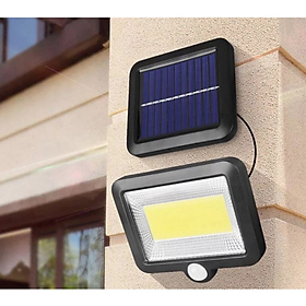 Mua Đèn năng lượng mặt trời cảm biến chuyển động 100 LED siêu sáng pin tách rời chống nước đèn led đèn cảm ứng chuyển động đèn treo tường đèn ngoài trời