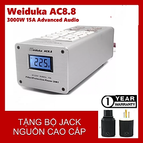 Mua QUÀ TẶNG KÈM - BỘ LỌC NGUỒN ĐIỆN SẠCH CHỐNG NHI.ỄU AC8.8 CHUYÊN DÙNG CHO DÀN ÂM THANH HI-END CÔNG SUẤT 3000W. Wei.du.ka AC8.8 Power Strip 3000W LED Display Lighting Protection AC Power Outlet Audio Power Filter Purifier Conditioner - Hàng Chính Hãng
