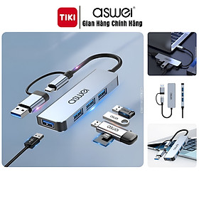 Mua Hub Chuyển Đổi USB Type C ASWEI 4 in 1 - 4 Cổng USB 3.0 Tốc Độ Cao - Hàng Chính Hãng