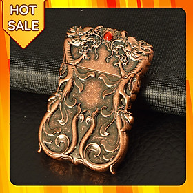 Mua Vỏ Hột Quẹt Bật Lửa Xăng Zorro Z610-301 Thiết Kế Họa Tiết Rồng Đính Ngọc Đỏ - Dùng Xăng Bấc Đá Cao Cấp