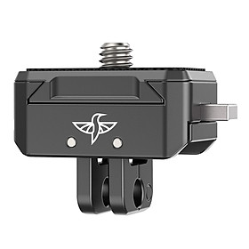 Ulanzi Aluminum Quick Release Mount Adapter Base with Mount Plate Magnetic Action Camera Mount Universal 1/4-inch
