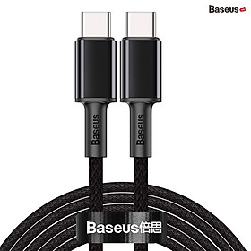 Mua Cáp sạc nhanh siêu bền C to C Baseus High Density Braided PD 100W (5A/20V  E-marker Chip  Type C to Type C Fast Charging Data Cable) - Hàng chính hãng