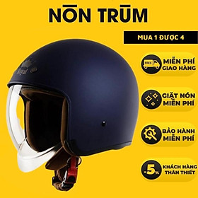 Nón bảo hiểm 3/4 ROYAL M139 có kính âm màu XANH MỰC NHÁM