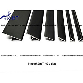 Mua Nẹp nhôm T màu đen  dày 1li  nẹp t nhôm  nẹp nhôm chữ t  thanh dài 2m7  chỉ tường PVC