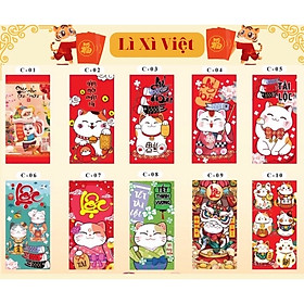 Set 100 bao lì xì Tết 2024 , phát tài cả năm hàng đẹp nhiều mẫu mới , vô cùng xinh xắn và cute