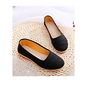 Giầy búp bê vải thời trang đế mềm thoáng chân kiểu dáng dễ thương GN33