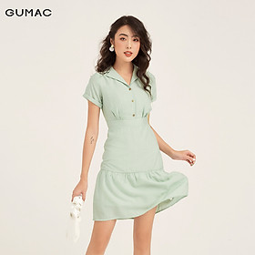 Đầm cổ vest rã tùng GUMAC DB182