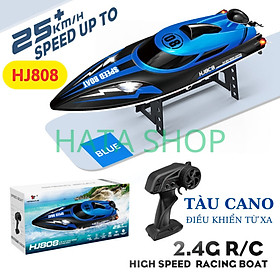 Tàu cano điều khiển từ xa HJ808 tốc độ 25km h siêu tốc Speedboat 2.4GHZ