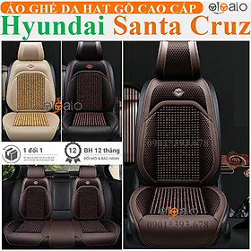 Áo trùm lót bọc ghế xe ô tô Hyundai Santa Cruz da PU hạt gỗ tự nhiên CAO CẤP