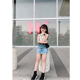 Váy quần jean ngắn co giãn nhẹ cho bé gái sành điệu - Quần áo trẻ em - SockiMall (200558)