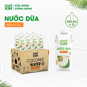 THÙNG 12 Hộp Nước dừa đóng hộp Cocoxim Tắc dung tích 330ml/Hộp
