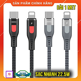 Cáp Sạc Nhanh 22.5w Cho iPhone Remax RC-188i Cổng Type C to ánh sáng