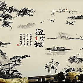 Decal dán tường tranh phong thuỷ xh9262