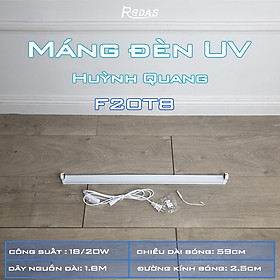 Mua Máng đèn huỳnh quang UV cực tím đầy đủ kích thước dây nguồn dài 1.5m