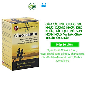 Viên uống TPCN GLUCOSAMIN HỘP 60 VIÊN giúp hỗ trợ quá trình tái tạo mô sụn,ngăn chặn và làm chậm thoái hóa khớp.