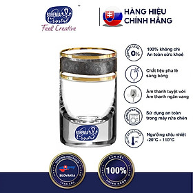 Mua Bộ 6 ly shot  rượu mạnh 050 ml mạ platin vàng 24k Tiệp Khắc
