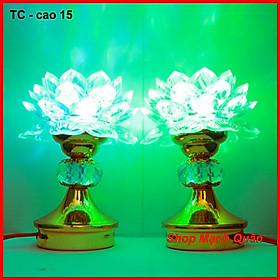1 Cặp 2 đèn thờ đổi màu bóng led cao 15cm đèn thờ thần tài,đèn thờ gia tiên,đèn thờ led