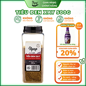 Tiêu Đen Xay Tự Nhiên Vipep Hũ Nhựa 500g