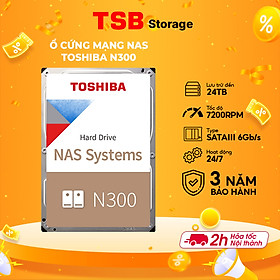 Ổ cứng mạng NAS HDD Toshiba N300 Gold 3.5Inch Hàng chính hãng