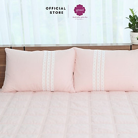 Mua Vỏ gối thiết kế ren Grand - màu hồng