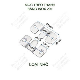 4 miếng (2 bộ) móc treo tranh bằng inox 201, có loại lớn nhỏ tùy chọn