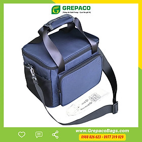 Túi Đựng Hộp Cơm Giữ Nhiệt Grepaco Nóng Lạnh Nhiều Ngăn Đựng Đồ Thức Ăn Văn Phòng, Du Lịch – Vải Bố Canvas, Kích Thước Size To (Cỡ Lớn), Kiểu Giỏ Xách Và Quai Đeo Vai Thời Trang Nam Nữ - Tặng Túi Đựng Muỗng Nĩa - Hàng Chính Hãng