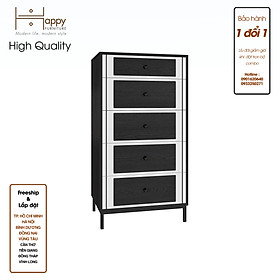 [Happy Home Furniture] TAKO, Tủ lưu trữ 5 ngăn kéo - chân sắt , 64cm x 45cm x 120cm ( DxRxC), THK_132