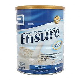 Sữa Ensure Úc cho người già, người gầy, người suy dinh dưỡng, người sau phẫu thuật, người mới ốm dậy - OZ Slim Store - Vanila (850g/lon)