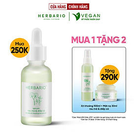 Serum rau má & diếp cá Herbario 30ml sạch mụn thuần chay
