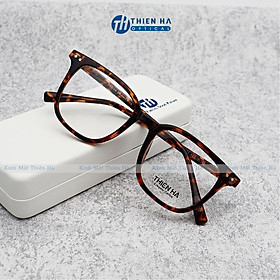Gọng kính nam nữ THIÊN HÀ OPTICAL nhựa Acetate cao cấp dáng vuông càng mảnh lõi thép chắc trẻ trung nhiều màu TH17133