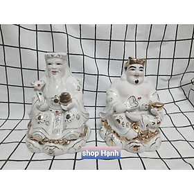 Mua Ông Địa Thần Tài sứ trắng nhỏ cao 15 và 17 cm