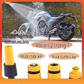 Mua Đầu vòi xịt rửa xe tăng áp  đầu vòi xịt tưới cây tạo tia siêu mạnh tăng áp lực nước - 206622-5