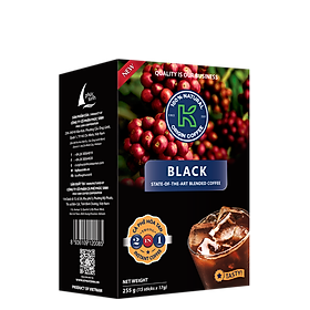 Cà Phê Hòa Tan K-Coffee Black 2in1 (255g / Hộp)