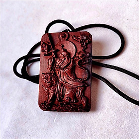 MẶT DÂY CHUYỀN TRƯƠNG THIÊN SƯ TRỪ TÀ , MANG BÌNH AN BẰNG GỖ TÁO SÉT ĐÁNH