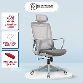 Mua Ghế văn phòng Công thái học Nghia furniture NIKO  Nâng hạ  ngả ghế  nệm chống lún  bảo hành 3 năm