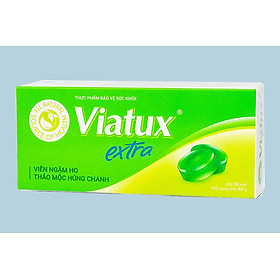 Kẹo ngậm giảm ho, đau họng Viatux Extra - 30 viên
