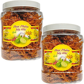 1KG - COMBO 2 HŨ THỊT KHÔ BÒ DẠNG SỢI TÂN LỘC PHÁT - DÙNG TRỘN GỎI