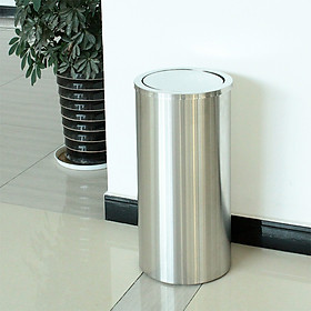 Mua Thùng rác inox nắp lật tròn loại lớn  Mã GPX-110C  Thương hiệu Chinasouth  Kích thước Ф305*645mm  Chất liệu dày 0.7mm