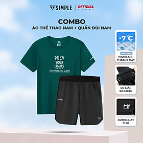 Bộ Thể Thao Nam TSIMPLE quần áo tập gym co giãn thoáng mát QG5AH9