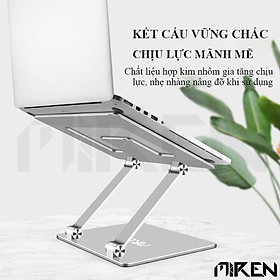 Mua Đế Tản Nhiệt Laptop Macbook Giá Đỡ Kệ Đỡ Để Bàn Hợp Kim Nhôm Cao Cấp - Nâng Hạ Độ Cao - Gấp Gọn Tùy Thích Cho Kích Cỡ 10-18 Inches Hàng Chính Hãng