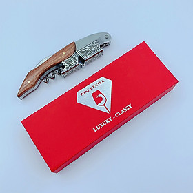Mua Dụng Cụ Khui Vang Cán Gỗ Sồi Cổ Điển Wine Center Tặng Hộp Sang Trọng Đẳng Cấp