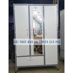 Mua Tủ sắt quần áo dày sơn tĩnh điện 3 cửa 1m2 - 1m8 – TSDT09