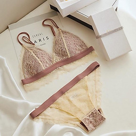 Bộ Bralette Ren Đệm Mỏng 3D Mới S322