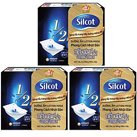 Bộ 3 Hộp Silcot Bông Đắp Dưỡng Miếng Đôi (40 Miếng/Hộp)