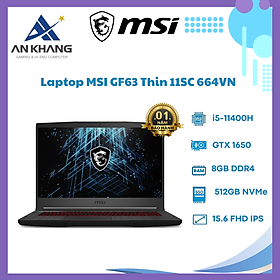 Mua Laptop Gaming MSI GF63 Thin 11SC 664VN (i5-11400H/8GB/512GB/GTX1650 4GB /15.6  FHD 144Hz/Windows 11) - Hàng Chính Hãng - Bảo Hành 12 Tháng